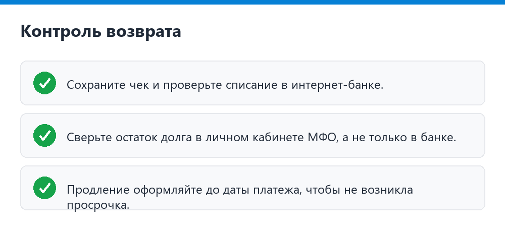 Контроль возврата займа: что проверить