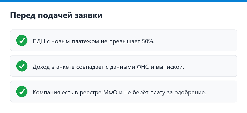 Что проверить перед заявкой на заём без справки