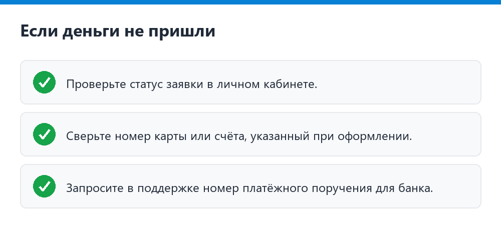 Чек-лист Чек-лист: заём в выходные без сюрпризов